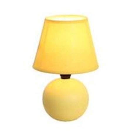 ALL THE RAGES All The Rages LT2008-YLW Ceramic Globe Table Lamp - Yellow LT2008-YLW